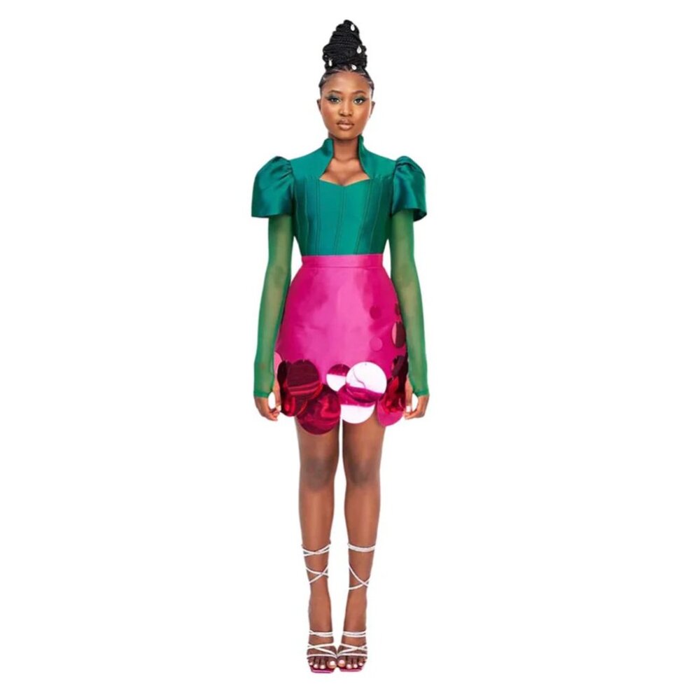 Imad Eduso Abeke Skirt Magenta - Picture 10 of 10